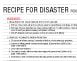 recipe for disaster - t